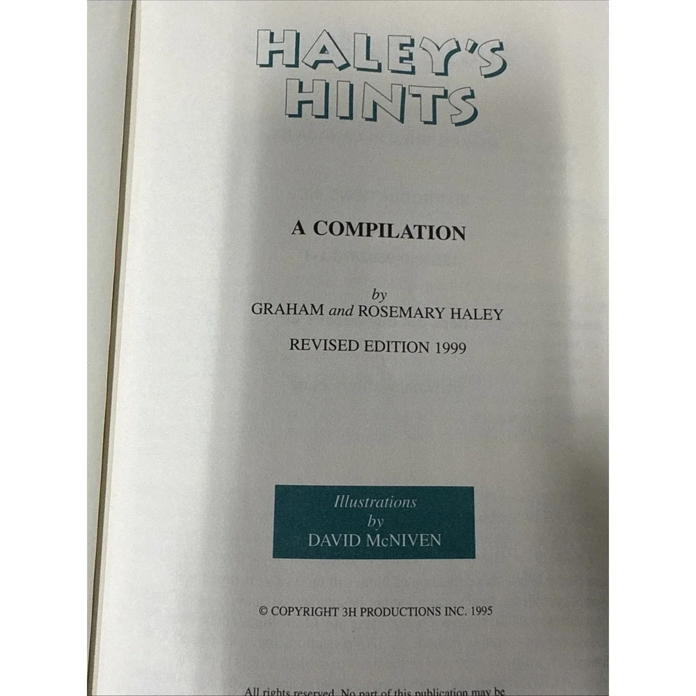 Haley's Hints A Compilation Revised Edition 1999 + Cleaning Hints 2000 Hardcover
